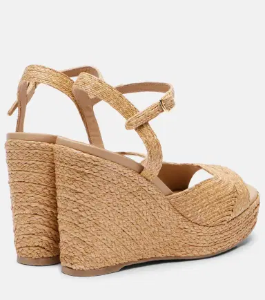 Souliers Martinez Summer raffia espadrille wedges | Thumbnail 4 Souliers Martinez Summer raffia espadrille wedges | Thumbnail 4