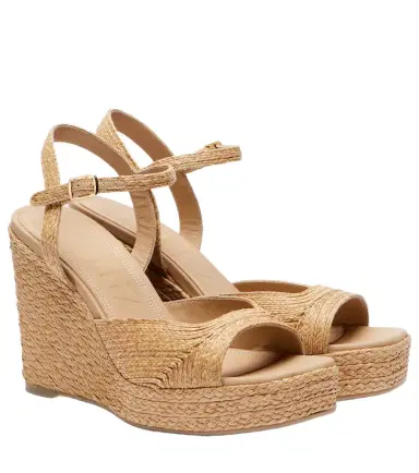 Souliers Martinez Summer raffia espadrille wedges | Thumbnail 1 Souliers Martinez Summer raffia espadrille wedges | Thumbnail 1
