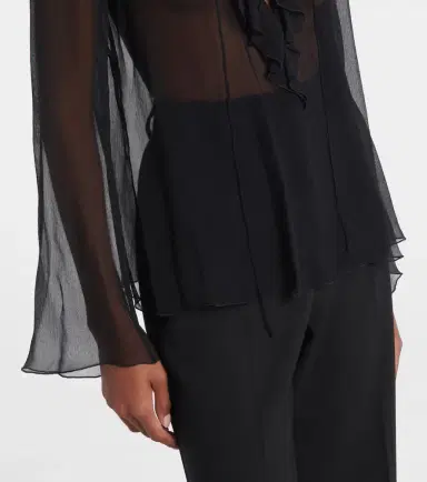 Nili Lotan Gisella ruffled silk chiffon blouse | Thumbnail 2 Nili Lotan Gisella ruffled silk chiffon blouse | Thumbnail 2