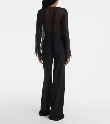 Nili Lotan Gisella ruffled silk chiffon blouse | Thumbnail 4 Nili Lotan Gisella ruffled silk chiffon blouse | Thumbnail 4
