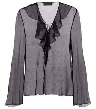 Nili Lotan Gisella ruffled silk chiffon blouse | Thumbnail 1 Nili Lotan Gisella ruffled silk chiffon blouse | Thumbnail 1