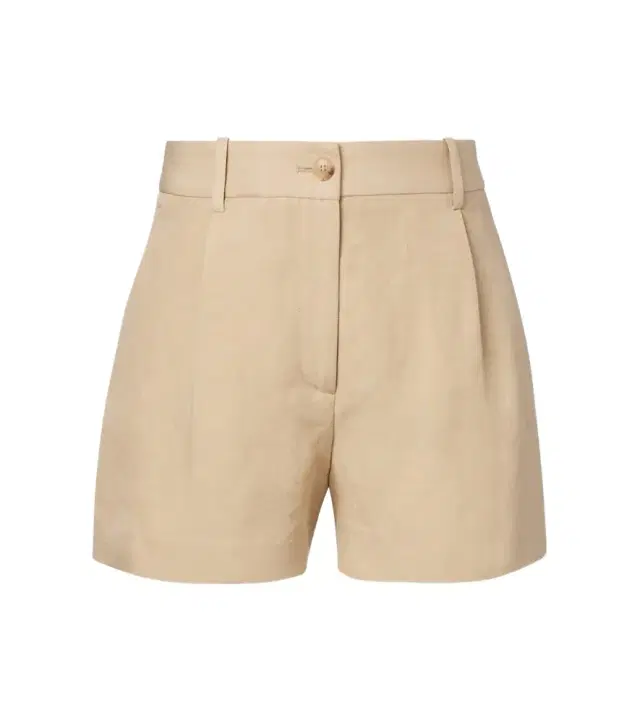 Pleated high-rise linen and silk shorts Pleated high-rise linen and silk shorts