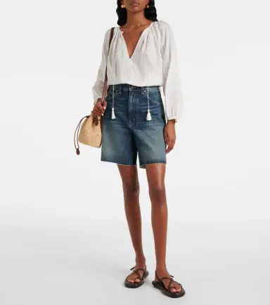 Nili Lotan Russel mid-rise denim shorts | Thumbnail 2 Nili Lotan Russel mid-rise denim shorts | Thumbnail 2