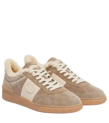 Valentino Garavani Upvillage suede and corduroy sneakers | Thumbnail 1 Valentino Garavani Upvillage suede and corduroy sneakers | Thumbnail 1