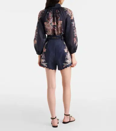Zimmermann Rhiannon paisley embroidered linen shorts | Thumbnail 2 Zimmermann Rhiannon paisley embroidered linen shorts | Thumbnail 2