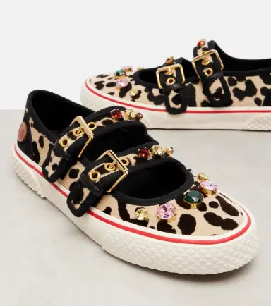 Valentino Garavani Dollyboard embellished calf hair sneakers | Thumbnail 2 Valentino Garavani Dollyboard embellished calf hair sneakers | Thumbnail 2