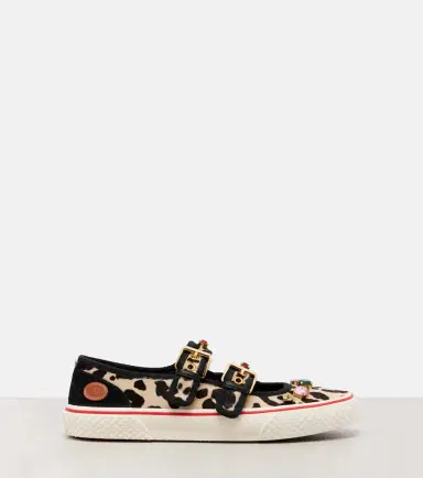 Valentino Garavani Dollyboard embellished calf hair sneakers | Thumbnail 3 Valentino Garavani Dollyboard embellished calf hair sneakers | Thumbnail 3