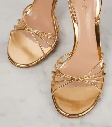 Gianvito Rossi 105 metallic leather sandals | Thumbnail 4 Gianvito Rossi 105 metallic leather sandals | Thumbnail 4