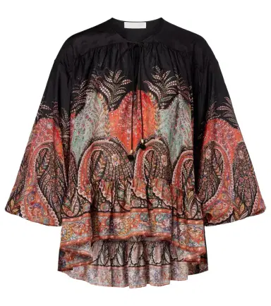 Zimmermann Rhiannon ruffled silk top | Thumbnail 1 Zimmermann Rhiannon ruffled silk top | Thumbnail 1