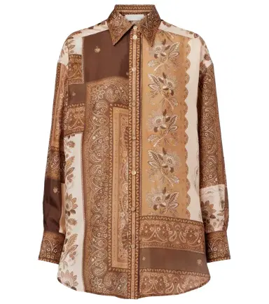 Zimmermann Lucky bandana silk satin shirt | Thumbnail 1 Zimmermann Lucky bandana silk satin shirt | Thumbnail 1