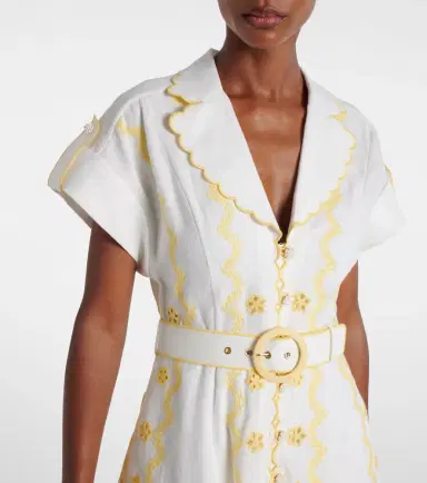 Zimmermann Lucky embroidered linen midi dress | Thumbnail 5 Zimmermann Lucky embroidered linen midi dress | Thumbnail 5
