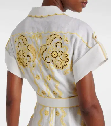 Zimmermann Lucky embroidered linen midi dress | Thumbnail 6 Zimmermann Lucky embroidered linen midi dress | Thumbnail 6