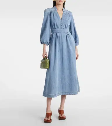 Zimmermann Lucky denim midi dress | Thumbnail 3 Zimmermann Lucky denim midi dress | Thumbnail 3