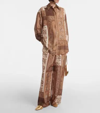 Zimmermann Lucky printed silk straight pants | Thumbnail 4 Zimmermann Lucky printed silk straight pants | Thumbnail 4