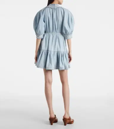 Zimmermann Ascension ruffled denim minidress | Thumbnail 4 Zimmermann Ascension ruffled denim minidress | Thumbnail 4