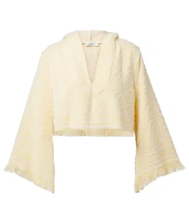 Zimmermann Coco hooded cotton terry crop top | Thumbnail 1 Zimmermann Coco hooded cotton terry crop top | Thumbnail 1