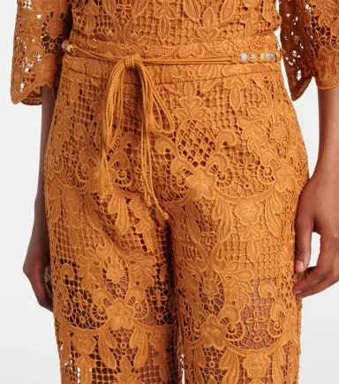 Zimmermann Coco scalloped lace flared pants | Thumbnail 4 Zimmermann Coco scalloped lace flared pants | Thumbnail 4