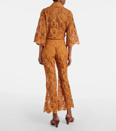 Zimmermann Coco scalloped lace flared pants | Thumbnail 5 Zimmermann Coco scalloped lace flared pants | Thumbnail 5