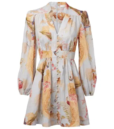 Zimmermann Ascension floral linen minidress | Thumbnail 1 Zimmermann Ascension floral linen minidress | Thumbnail 1