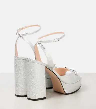 Gucci Horsebit metallic leather platform sandals | Thumbnail 2 Gucci Horsebit metallic leather platform sandals | Thumbnail 2