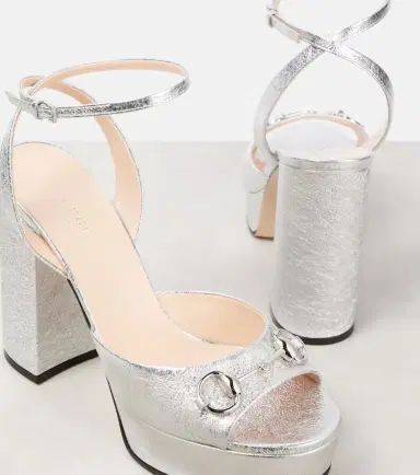Gucci Horsebit metallic leather platform sandals | Thumbnail 4 Gucci Horsebit metallic leather platform sandals | Thumbnail 4