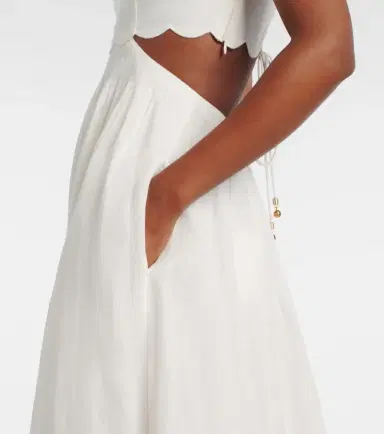 Zimmermann Rhiannon scalloped linen midi dress | Thumbnail 6 Zimmermann Rhiannon scalloped linen midi dress | Thumbnail 6