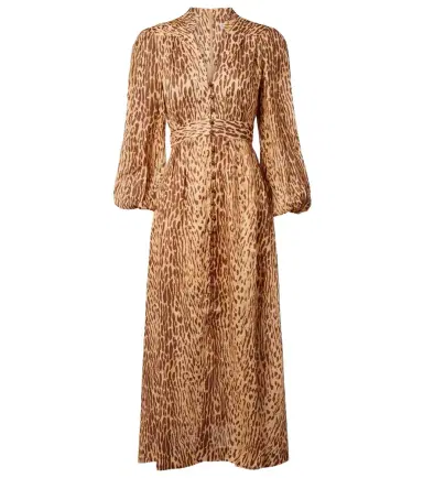 Zimmermann Cascadian leopard-print linen midi dress | Thumbnail 1 Zimmermann Cascadian leopard-print linen midi dress | Thumbnail 1