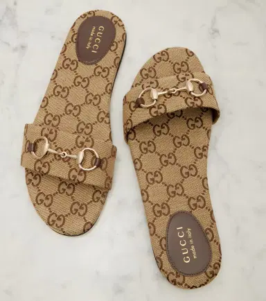 Gucci Horsebit GG canvas slides | Thumbnail 3 Gucci Horsebit GG canvas slides | Thumbnail 3