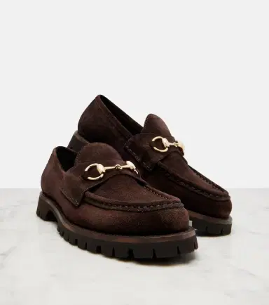 Gucci Sylke Horsebit suede loafers | Thumbnail 3 Gucci Sylke Horsebit suede loafers | Thumbnail 3