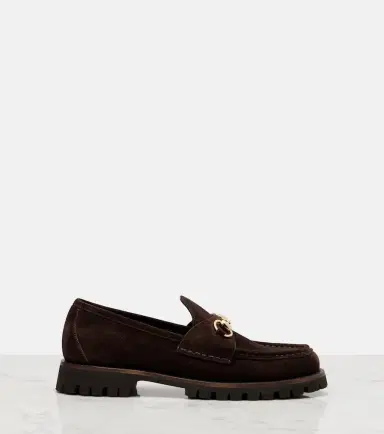 Gucci Sylke Horsebit suede loafers | Thumbnail 4 Gucci Sylke Horsebit suede loafers | Thumbnail 4