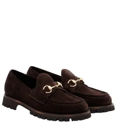 Gucci Sylke Horsebit suede loafers | Thumbnail 1 Gucci Sylke Horsebit suede loafers | Thumbnail 1