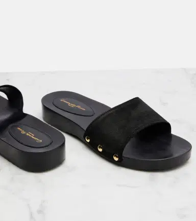 Gianvito Rossi Riviera suede slides | Thumbnail 2 Gianvito Rossi Riviera suede slides | Thumbnail 2