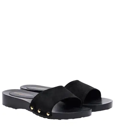 Gianvito Rossi Riviera suede slides | Thumbnail 1 Gianvito Rossi Riviera suede slides | Thumbnail 1