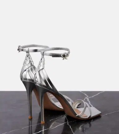 Gianvito Rossi 105 metallic leather sandals | Thumbnail 4 Gianvito Rossi 105 metallic leather sandals | Thumbnail 4