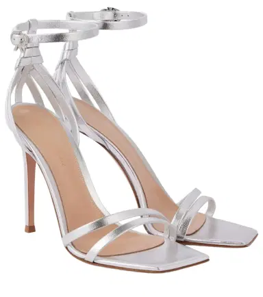 Gianvito Rossi 105 metallic leather sandals | Thumbnail 1 Gianvito Rossi 105 metallic leather sandals | Thumbnail 1