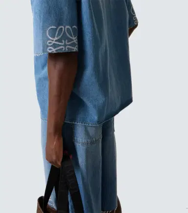 Loewe Anagram denim bowling shirt | Thumbnail 6 Loewe Anagram denim bowling shirt | Thumbnail 6