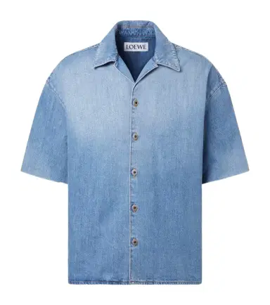 Loewe Anagram denim bowling shirt | Thumbnail 1 Loewe Anagram denim bowling shirt | Thumbnail 1