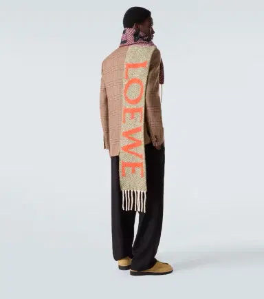 Loewe Fringed logo alpaca and wool-blend scarf | Thumbnail 2 Loewe Fringed logo alpaca and wool-blend scarf | Thumbnail 2