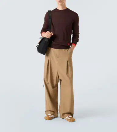 Loewe Cotton twill wide-leg pants | Thumbnail 3 Loewe Cotton twill wide-leg pants | Thumbnail 3