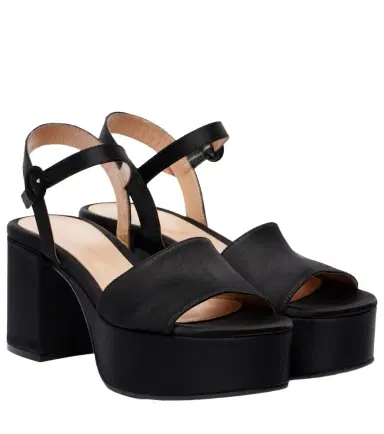 Gianvito Rossi Carol 35 satin platform sandals | Thumbnail 1 Gianvito Rossi Carol 35 satin platform sandals | Thumbnail 1
