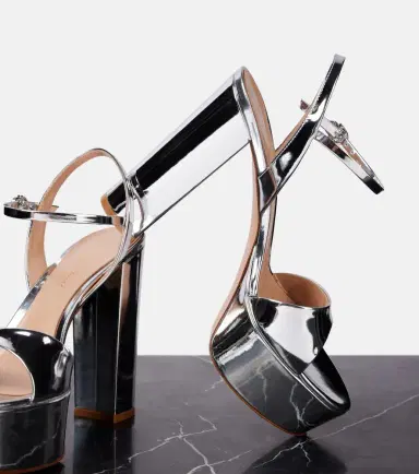 Gianvito Rossi Marlena metallic leather platform sandals | Thumbnail 3 Gianvito Rossi Marlena metallic leather platform sandals | Thumbnail 3