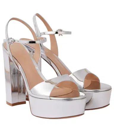 Gianvito Rossi Marlena metallic leather platform sandals | Thumbnail 1 Gianvito Rossi Marlena metallic leather platform sandals | Thumbnail 1