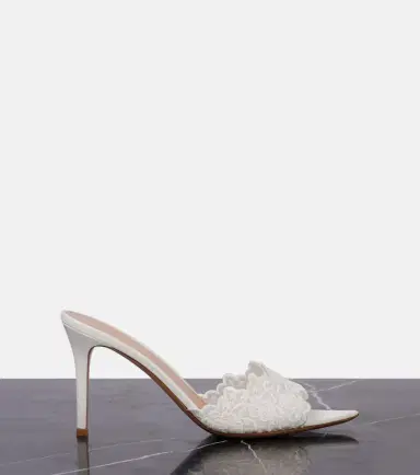 Gianvito Rossi Yvonne 85 lace sandals | Thumbnail 4 Gianvito Rossi Yvonne 85 lace sandals | Thumbnail 4
