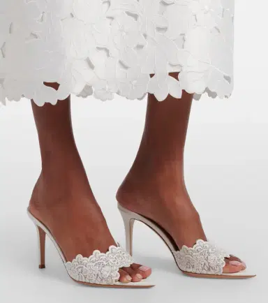 Gianvito Rossi Yvonne 85 lace sandals | Thumbnail 6 Gianvito Rossi Yvonne 85 lace sandals | Thumbnail 6
