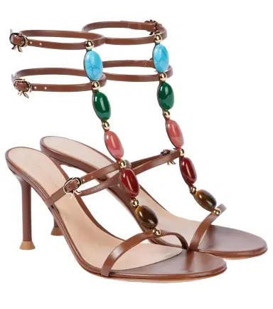 Gianvito Rossi Shanti 70 embellished leather sandals | Thumbnail 1 Gianvito Rossi Shanti 70 embellished leather sandals | Thumbnail 1