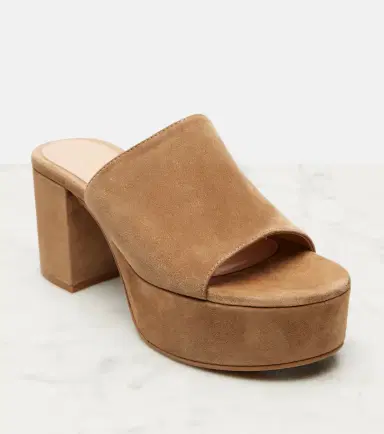 Gianvito Rossi Suede platform mules | Thumbnail 2 Gianvito Rossi Suede platform mules | Thumbnail 2