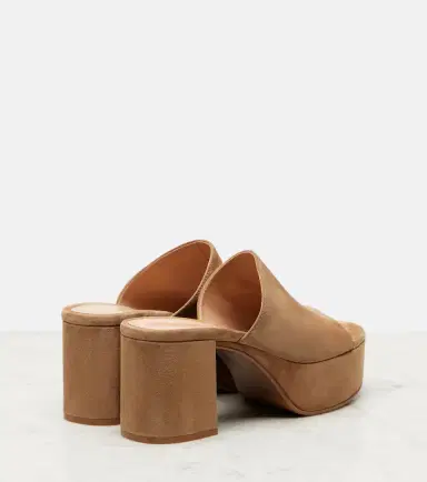 Gianvito Rossi Suede platform mules | Thumbnail 3 Gianvito Rossi Suede platform mules | Thumbnail 3
