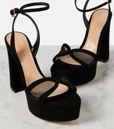 Gianvito Rossi 120 suede and mesh platform sandals | Thumbnail 4 Gianvito Rossi 120 suede and mesh platform sandals | Thumbnail 4