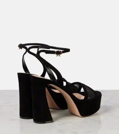 Gianvito Rossi 120 suede and mesh platform sandals | Thumbnail 5 Gianvito Rossi 120 suede and mesh platform sandals | Thumbnail 5