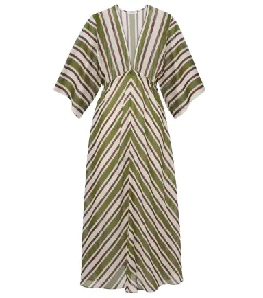 Eres Summer striped cotton voile kaftan | Thumbnail 1 Eres Summer striped cotton voile kaftan | Thumbnail 1